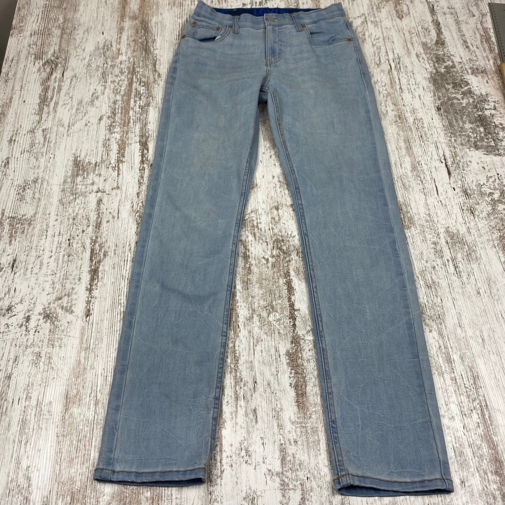 Levi's 502 Performance Jeans Boys 16R Light Wash Tapered Skater Stretch Denim